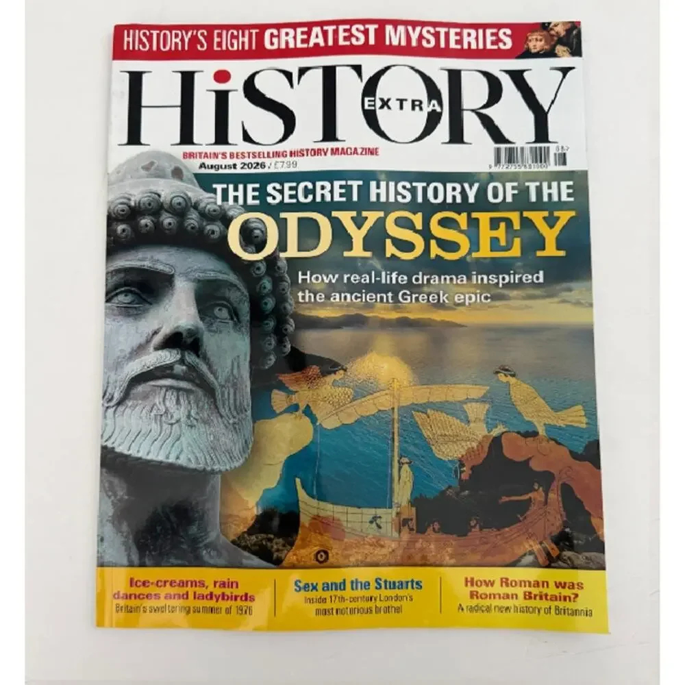 History Extra Magazine Lot of 8 Jan-Aug 2026 Vikings Pompeii Boleyn Odyssey